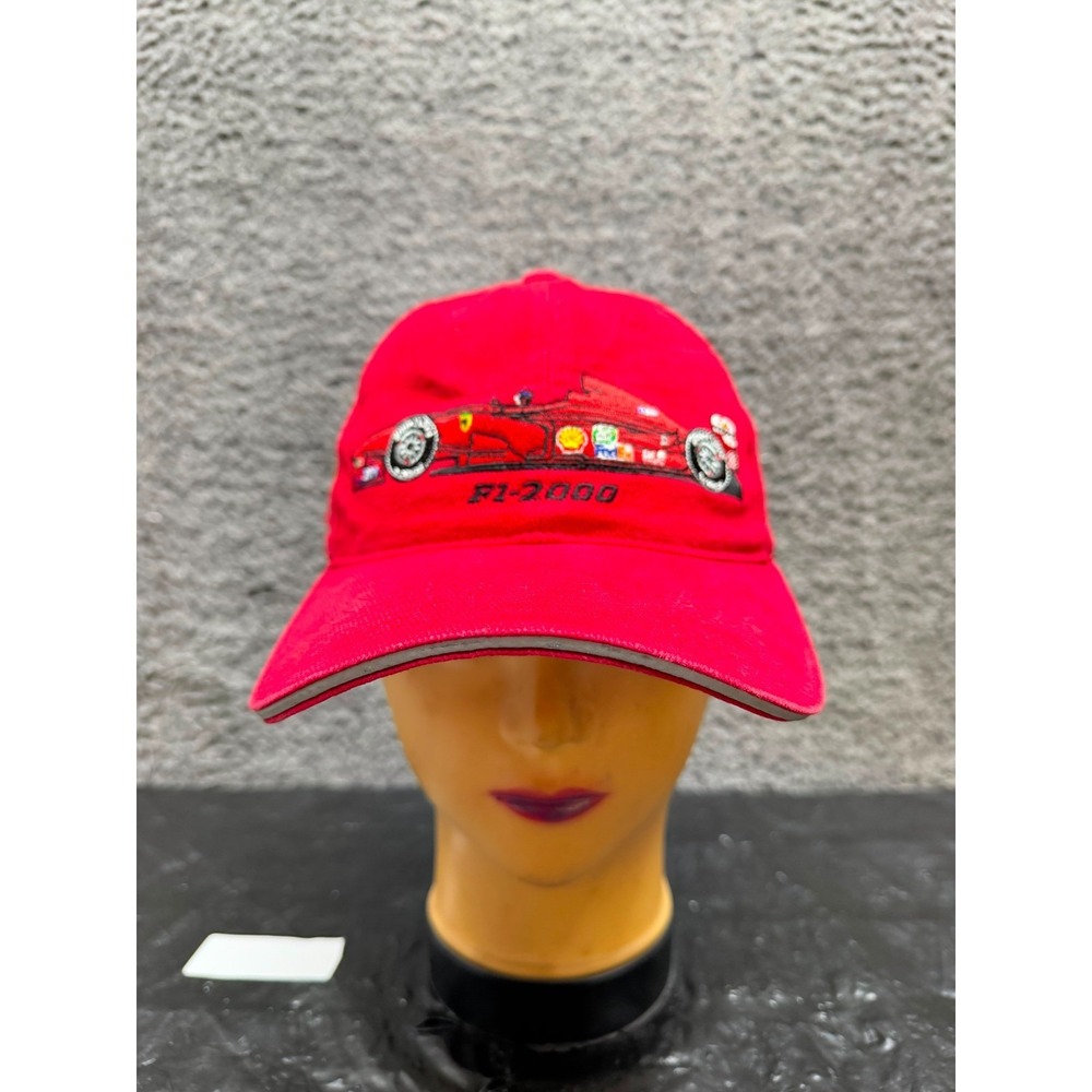 Vintage Ferrari F1-2000 Michael Schumacher Strapback Hat Red Unisex One Size